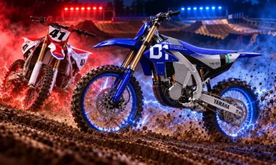 Honda Yamaha EV motocross demo at MXoN Ernée